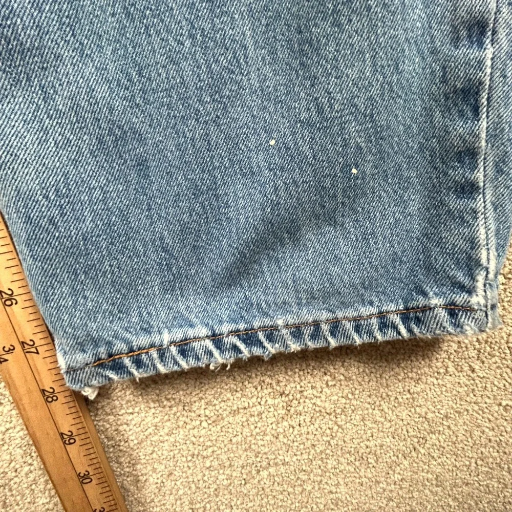 Levi's Jeans Mens 38x30‎ Blue Denim Cotton Relaxed Fit Straight Leg Distressed